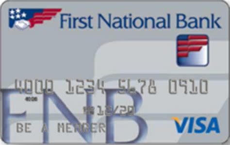 first national bank visa credit card